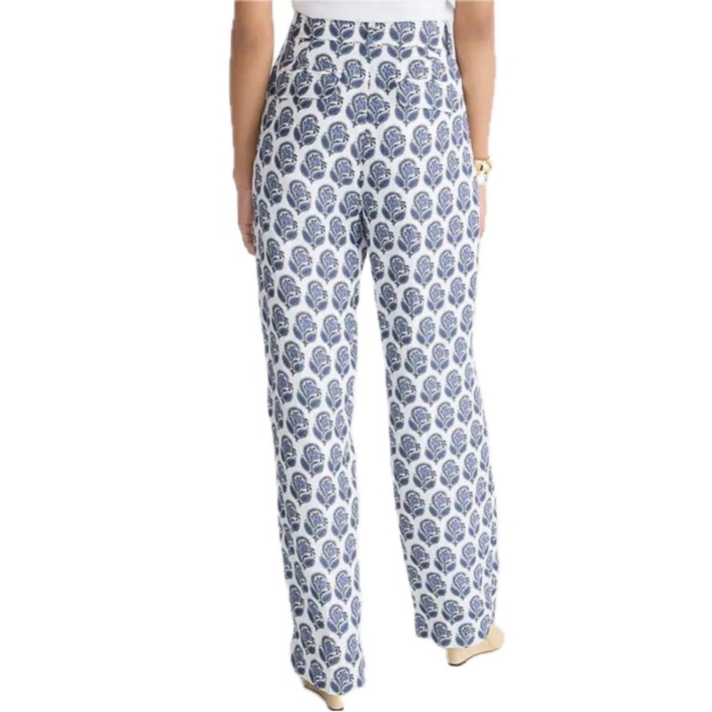 J.Crew Linen Blend Floral Pants Size 8 High Rise Resort Coastal NWT - Picture 9 of 9